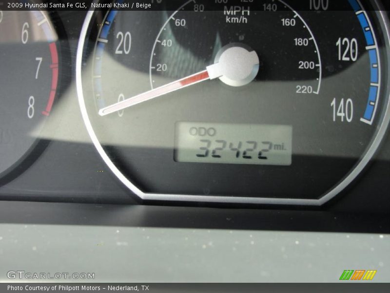 Natural Khaki / Beige 2009 Hyundai Santa Fe GLS