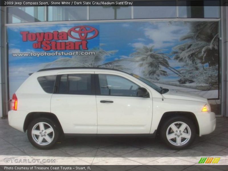 Stone White / Dark Slate Gray/Medium Slate Gray 2009 Jeep Compass Sport