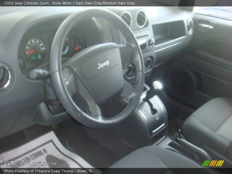 Stone White / Dark Slate Gray/Medium Slate Gray 2009 Jeep Compass Sport