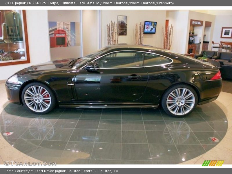 Ultimate Black Metallic / Warm Charcoal/Warm Charcoal/Cranberry 2011 Jaguar XK XKR175 Coupe