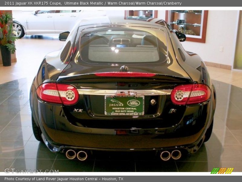 Ultimate Black Metallic / Warm Charcoal/Warm Charcoal/Cranberry 2011 Jaguar XK XKR175 Coupe