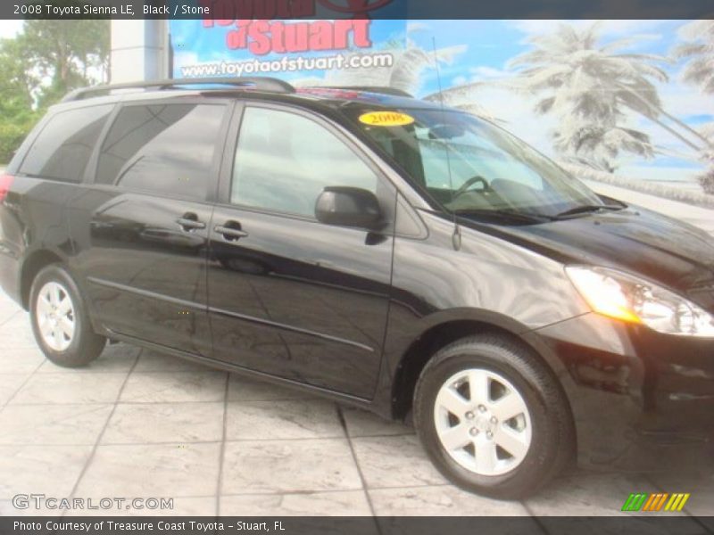 Black / Stone 2008 Toyota Sienna LE