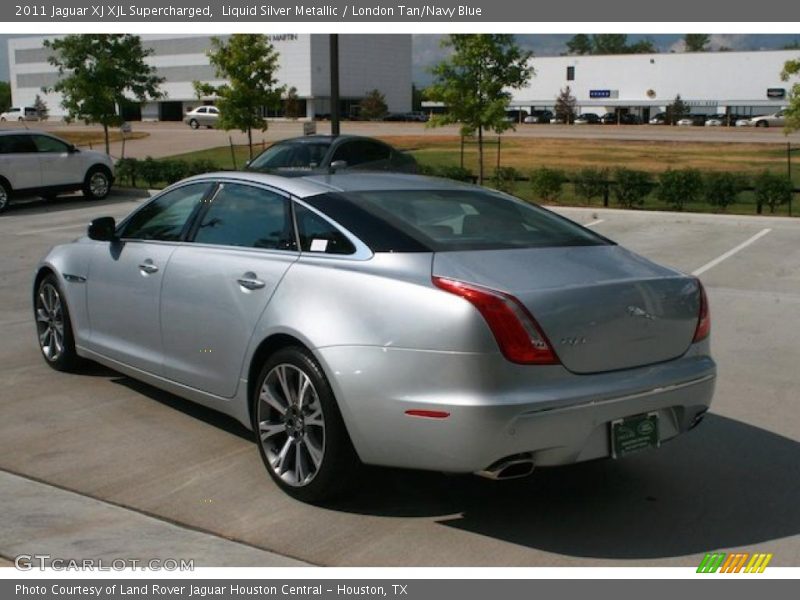 Liquid Silver Metallic / London Tan/Navy Blue 2011 Jaguar XJ XJL Supercharged
