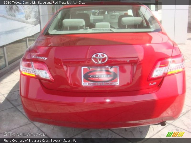 Barcelona Red Metallic / Ash Gray 2010 Toyota Camry LE