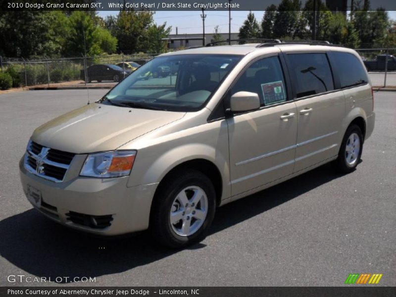 White Gold Pearl / Dark Slate Gray/Light Shale 2010 Dodge Grand Caravan SXT