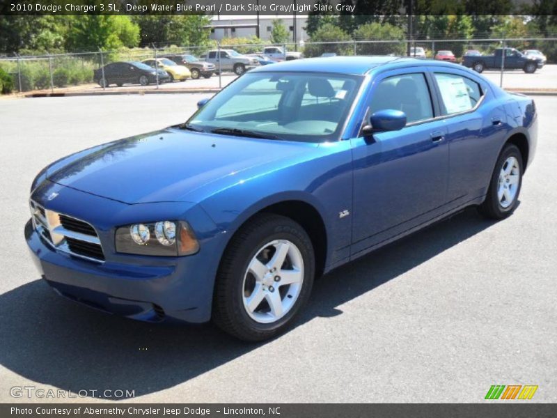 Deep Water Blue Pearl / Dark Slate Gray/Light Slate Gray 2010 Dodge Charger 3.5L