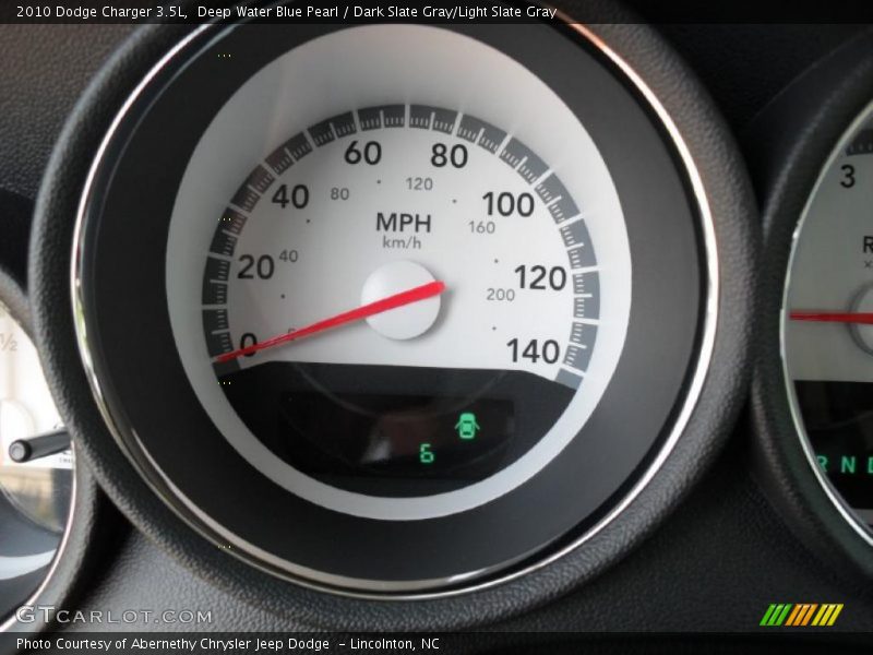 Deep Water Blue Pearl / Dark Slate Gray/Light Slate Gray 2010 Dodge Charger 3.5L