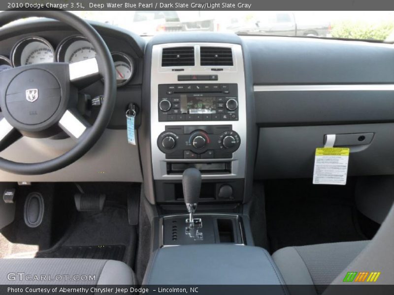 Deep Water Blue Pearl / Dark Slate Gray/Light Slate Gray 2010 Dodge Charger 3.5L