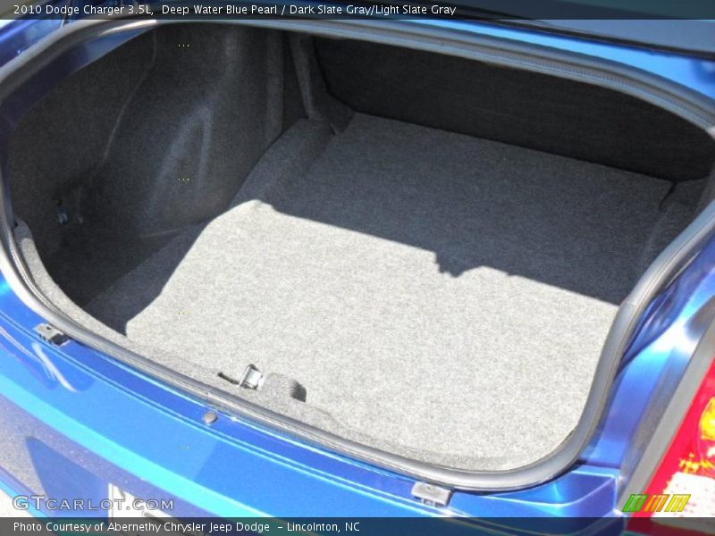 Deep Water Blue Pearl / Dark Slate Gray/Light Slate Gray 2010 Dodge Charger 3.5L