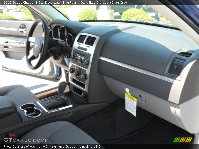 Deep Water Blue Pearl / Dark Slate Gray/Light Slate Gray 2010 Dodge Charger 3.5L