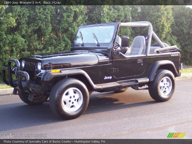 Black / Gray 1990 Jeep Wrangler S 4x4