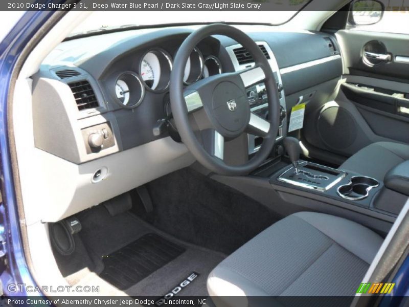 Deep Water Blue Pearl / Dark Slate Gray/Light Slate Gray 2010 Dodge Charger 3.5L