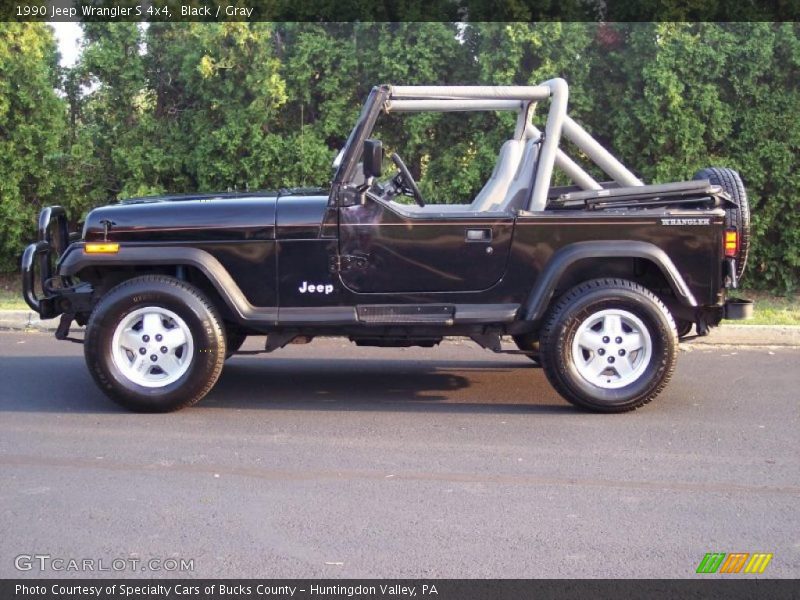 Black / Gray 1990 Jeep Wrangler S 4x4
