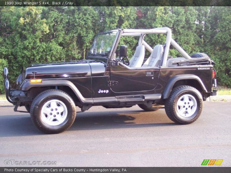 Black / Gray 1990 Jeep Wrangler S 4x4