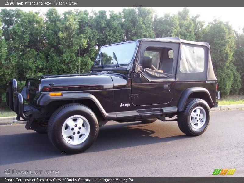 Black / Gray 1990 Jeep Wrangler S 4x4