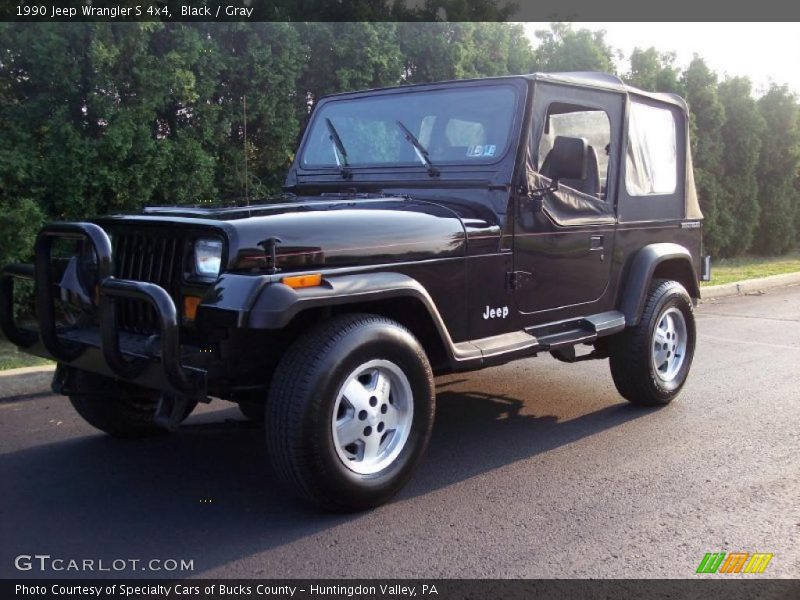 Black / Gray 1990 Jeep Wrangler S 4x4