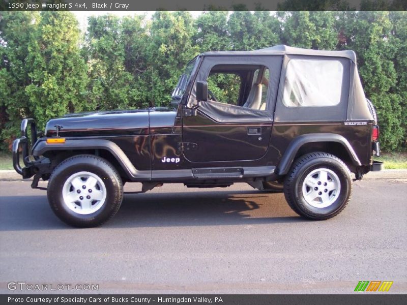 Black / Gray 1990 Jeep Wrangler S 4x4