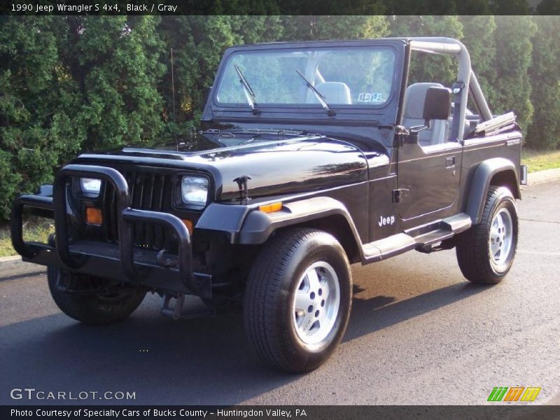 Black / Gray 1990 Jeep Wrangler S 4x4