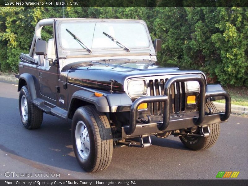Black / Gray 1990 Jeep Wrangler S 4x4