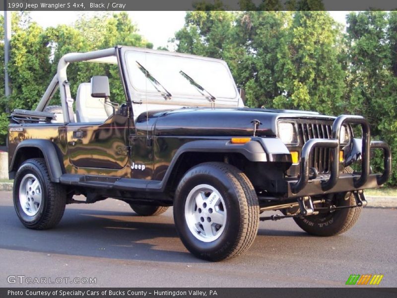 Black / Gray 1990 Jeep Wrangler S 4x4