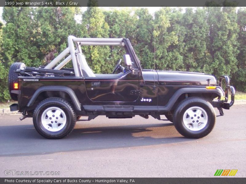 Black / Gray 1990 Jeep Wrangler S 4x4