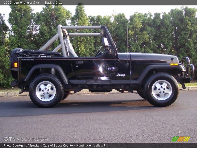 Black / Gray 1990 Jeep Wrangler S 4x4