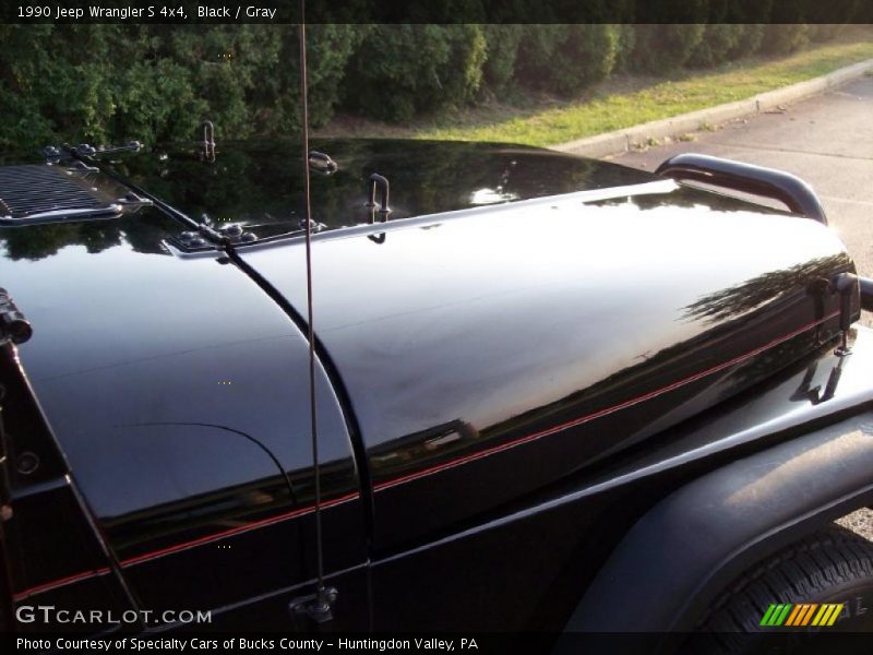 Black / Gray 1990 Jeep Wrangler S 4x4
