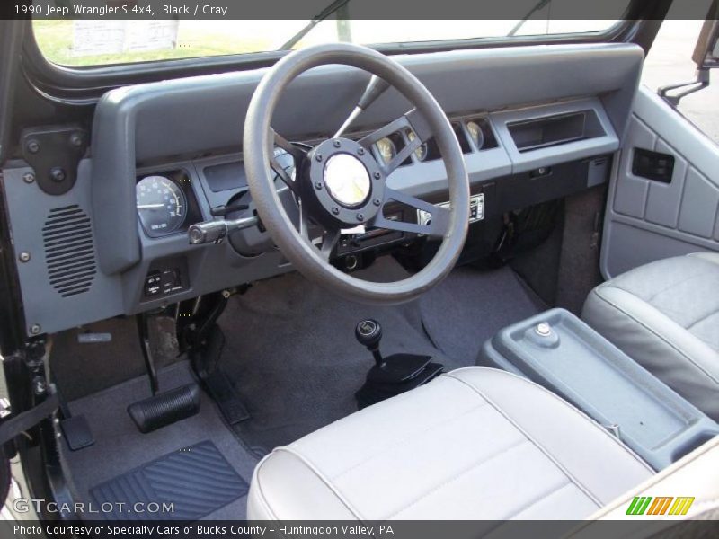 Black / Gray 1990 Jeep Wrangler S 4x4
