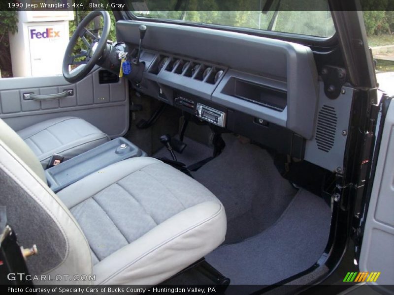 Black / Gray 1990 Jeep Wrangler S 4x4