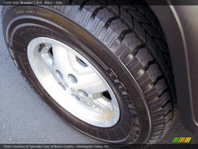 Black / Gray 1990 Jeep Wrangler S 4x4