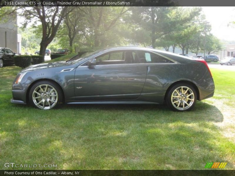 Thunder Gray ChromaFlair / Ebony/Saffron 2011 Cadillac CTS -V Coupe