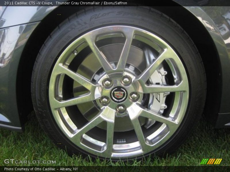 Thunder Gray ChromaFlair / Ebony/Saffron 2011 Cadillac CTS -V Coupe
