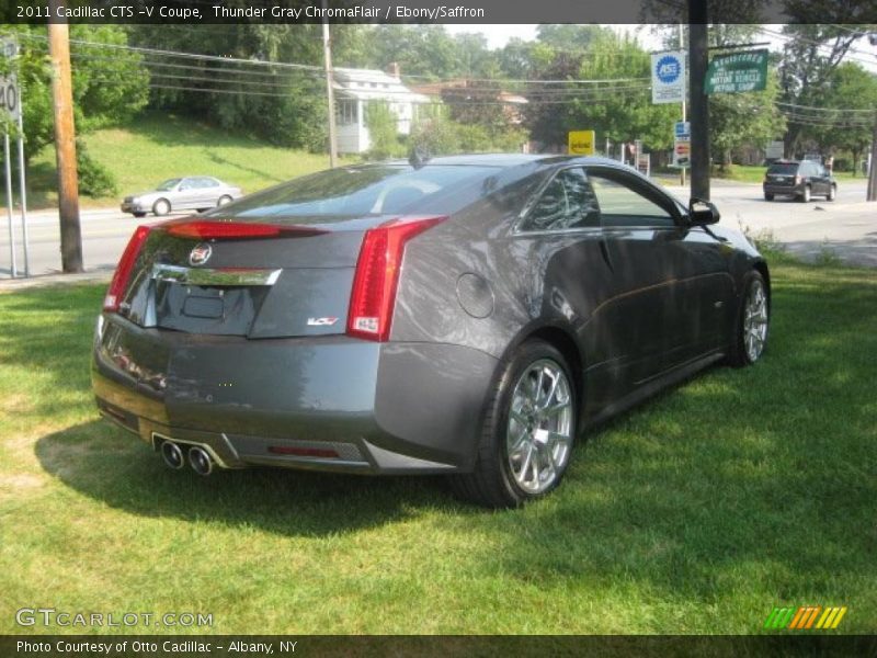 Thunder Gray ChromaFlair / Ebony/Saffron 2011 Cadillac CTS -V Coupe