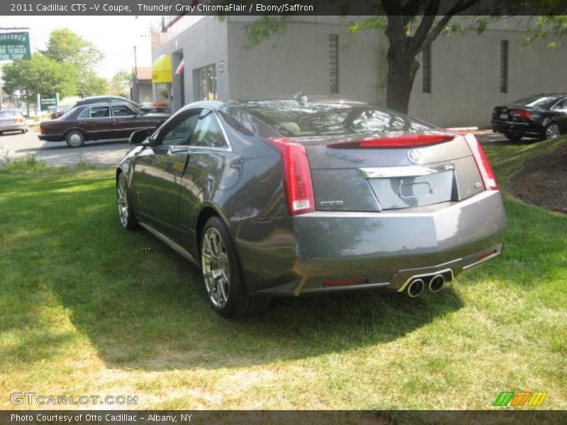 Thunder Gray ChromaFlair / Ebony/Saffron 2011 Cadillac CTS -V Coupe