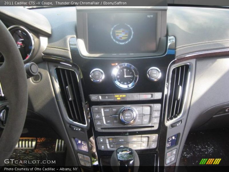 Thunder Gray ChromaFlair / Ebony/Saffron 2011 Cadillac CTS -V Coupe