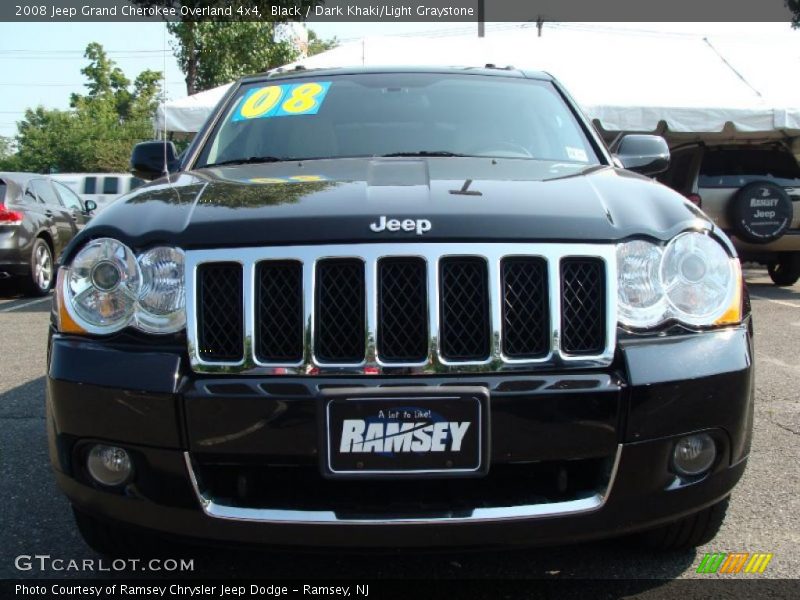 Black / Dark Khaki/Light Graystone 2008 Jeep Grand Cherokee Overland 4x4