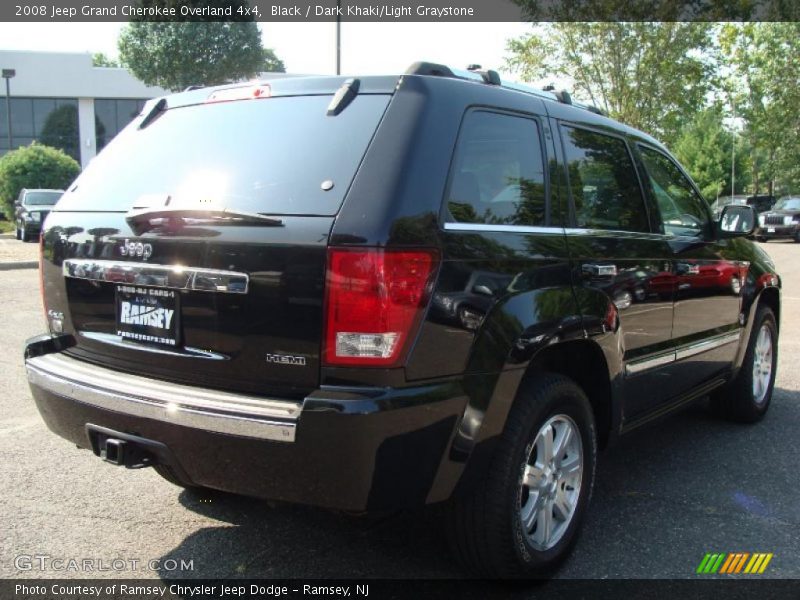 Black / Dark Khaki/Light Graystone 2008 Jeep Grand Cherokee Overland 4x4
