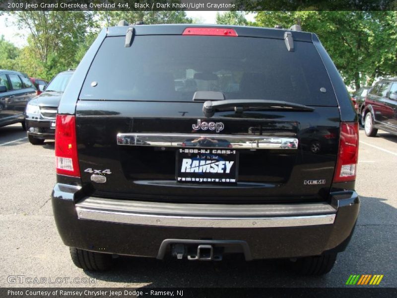 Black / Dark Khaki/Light Graystone 2008 Jeep Grand Cherokee Overland 4x4