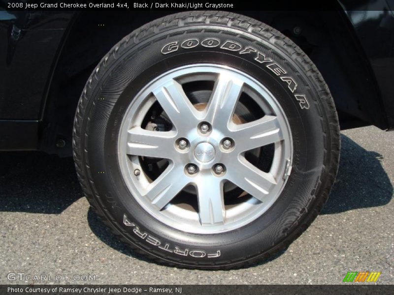 Black / Dark Khaki/Light Graystone 2008 Jeep Grand Cherokee Overland 4x4