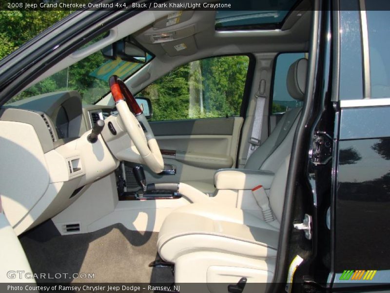 Black / Dark Khaki/Light Graystone 2008 Jeep Grand Cherokee Overland 4x4