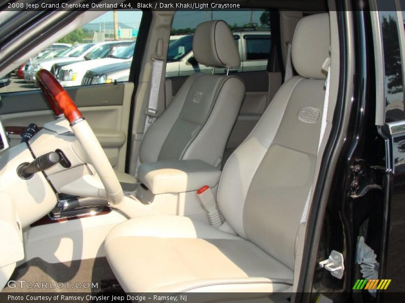 Black / Dark Khaki/Light Graystone 2008 Jeep Grand Cherokee Overland 4x4