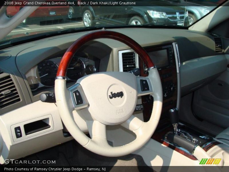 Black / Dark Khaki/Light Graystone 2008 Jeep Grand Cherokee Overland 4x4