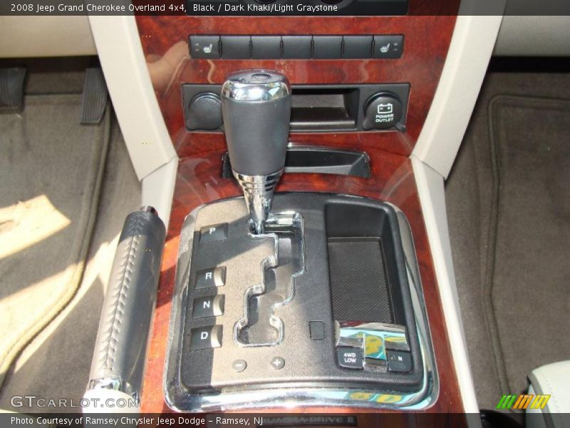 Black / Dark Khaki/Light Graystone 2008 Jeep Grand Cherokee Overland 4x4