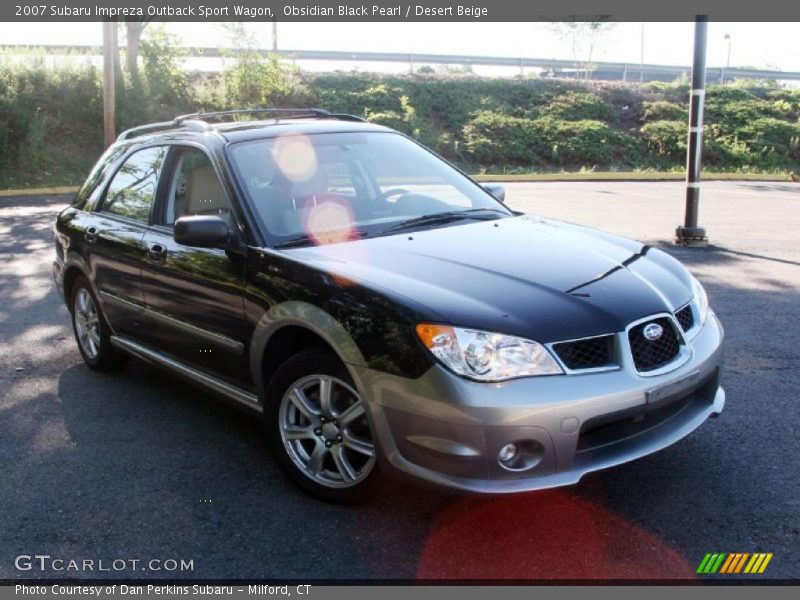 Obsidian Black Pearl / Desert Beige 2007 Subaru Impreza Outback Sport Wagon