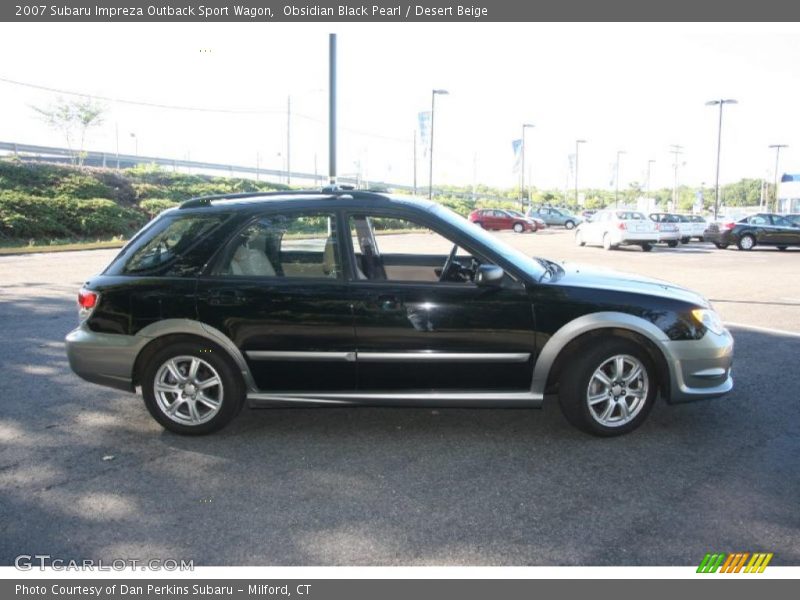 Obsidian Black Pearl / Desert Beige 2007 Subaru Impreza Outback Sport Wagon