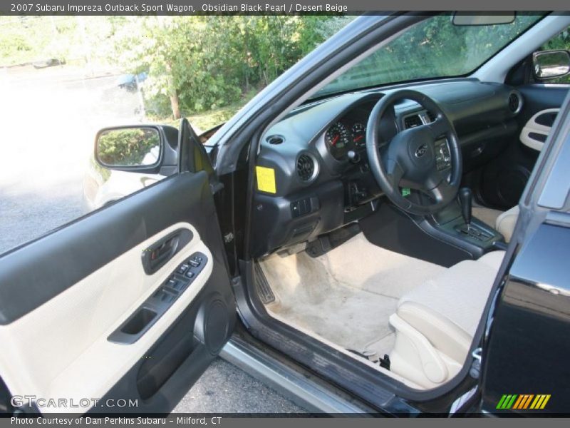 Obsidian Black Pearl / Desert Beige 2007 Subaru Impreza Outback Sport Wagon
