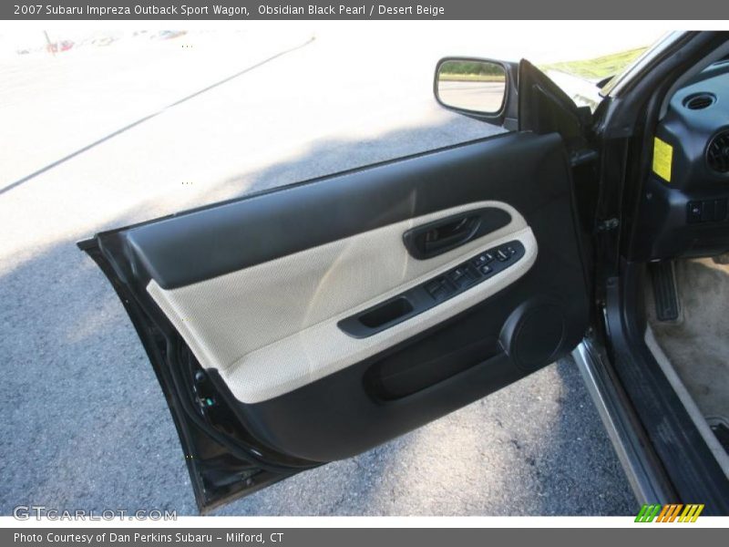 Obsidian Black Pearl / Desert Beige 2007 Subaru Impreza Outback Sport Wagon