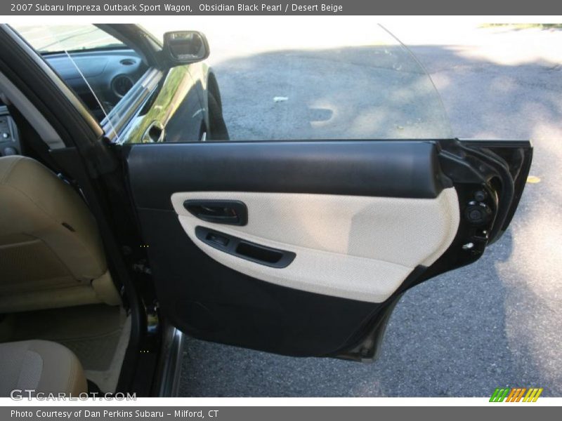 Obsidian Black Pearl / Desert Beige 2007 Subaru Impreza Outback Sport Wagon