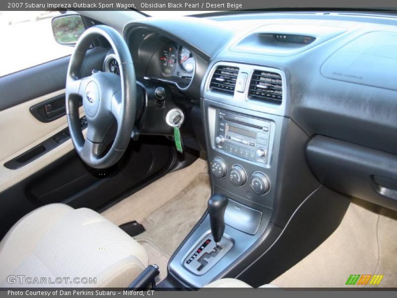 Obsidian Black Pearl / Desert Beige 2007 Subaru Impreza Outback Sport Wagon