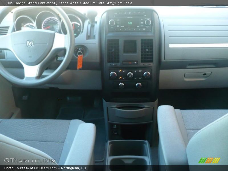Stone White / Medium Slate Gray/Light Shale 2009 Dodge Grand Caravan SE